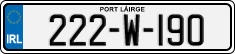 License plate of Ireland, Regular plates