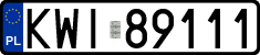 License plates of Poland, Regular car plates