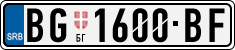 License plate of Serbia, Cars