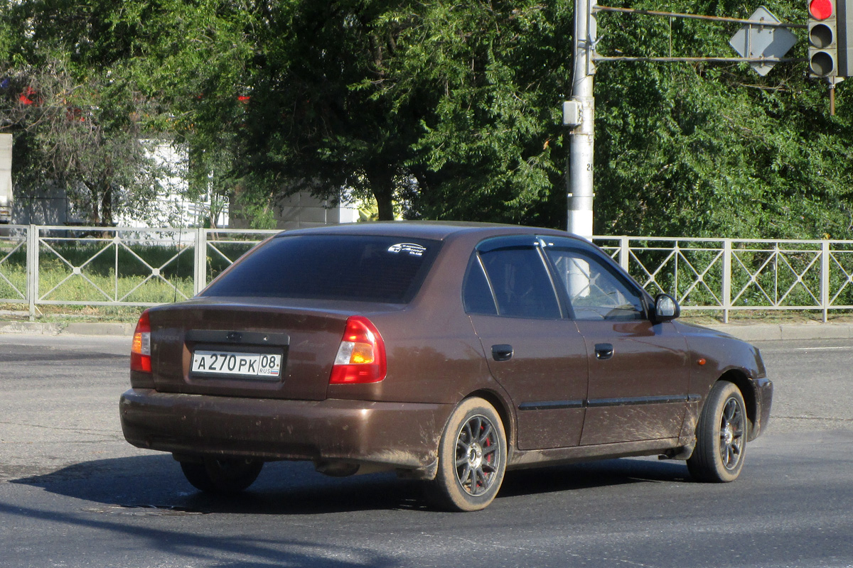 а 270 рк 08, Hyundai Accent 2nd gen Sedan (LC), 1999–2003 (–2016 for others)