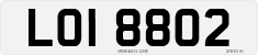 License plate of the United Kingdom, Northern Ireland (1966)
