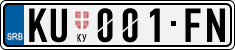 License plate of Serbia, Cars