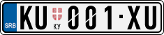 License plate of Serbia, Cars
