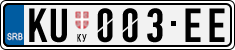 License plate of Serbia, Cars