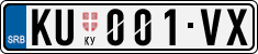 License plate of Serbia, Cars