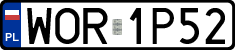 License plates of Poland, Regular car plates