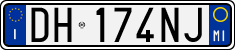 License plate of Italy, Cars (1994 year series)