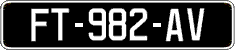 French license plate, SIV (oldtimers)
