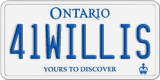 Ontario, Vanity Plates