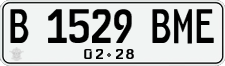 License plate of Indonesia, Regular plates