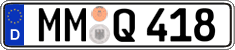 German license plate, Regular plates