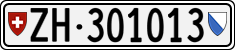 License plate of Switzerland, Cars