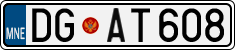 License plate of Montenegro, Cars