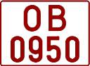 License plate Belarus, Trucks and buses (1992)