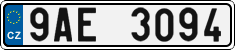 License plate of the Czech Republic, Cars (2001)
