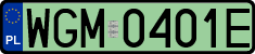 License plates of Poland, Electric vehicles