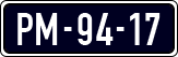 License plate of the Netherlands, Imported oldtimers (cars)