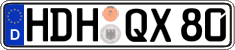 German license plate, Regular plates
