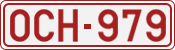 License plate of Belgium, 1951 year system