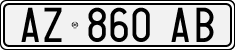 License plate of Italy, Cars (1994 year series)