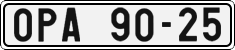 License plate of the Czech Republic, Cars (1960)