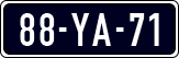 License plate of the Netherlands, Imported oldtimers (cars)