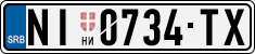 License plate of Serbia, Cars