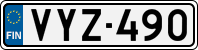 License plate of Finland, Cars