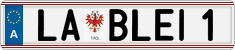 License plate of Austria, Vanity Plates