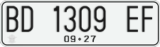 License plate of Indonesia, Regular plates