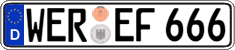 German license plate, Regular plates