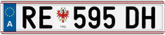 License plate of Austria, Regular plates