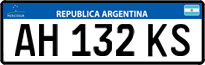 License plate of Argentina, Cars (Mercosur, AB 123 CD)