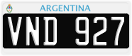 License plate of Argentina, Cars (1995, ABC 123)