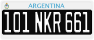 License plate of Argentina, Trailers (1995, 101 ABC 123)