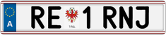 License plate of Austria, Regular plates
