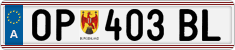 License plate of Austria, Regular plates