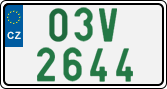 License plate of the Czech Republic, Oldtimers (2001)