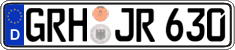 German license plate, Regular plates