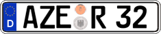 German license plate, Regular plates