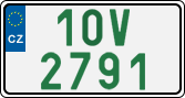 License plate of the Czech Republic, Oldtimers (2001)