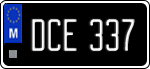 License plate of Malta, Oldtimers (ABC 123)