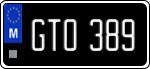 License plate of Malta, Oldtimers (ABC 123)