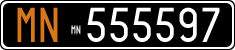 License plate of Italy, Cars (1927 year series)