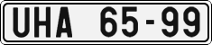 License plate of the Czech Republic, Cars (1960)