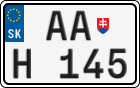 License plate of Slovakia, Oldtimers