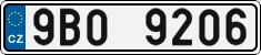 License plate of the Czech Republic, Cars (2001)