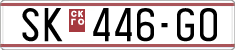 License plate of North Macedonia, Regular plates (1993)