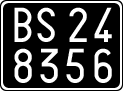 License plate of Italy, Cars (1927 year series)