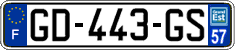 French license plate, SIV (ordinary)